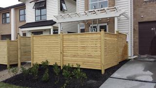 Dressed Horizontal Framed Fence